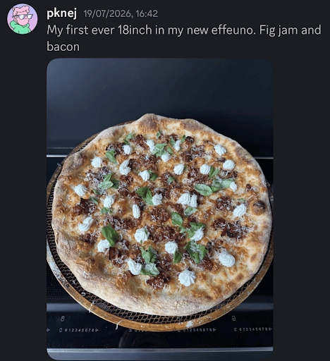 PK's experimental pizza